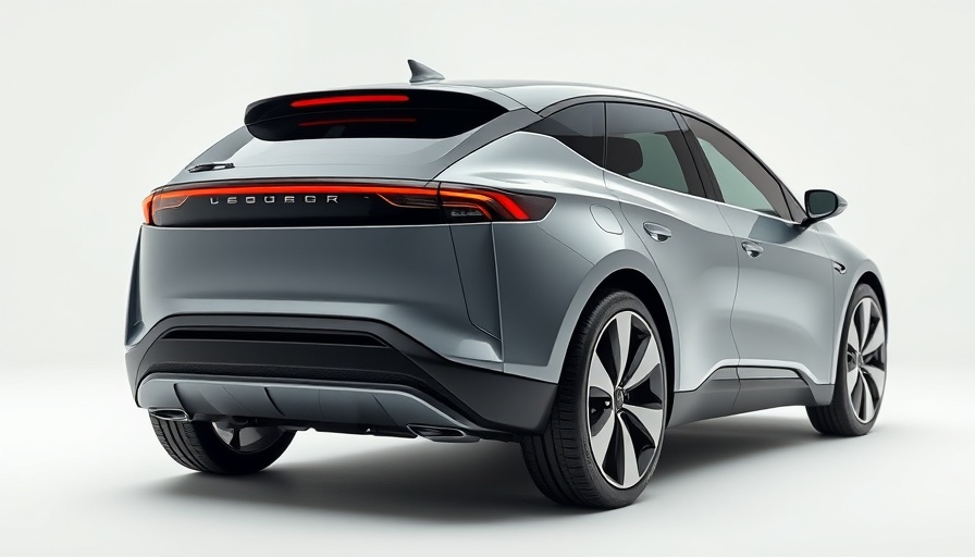 Lucid Gravity rear design in bright studio lighting.