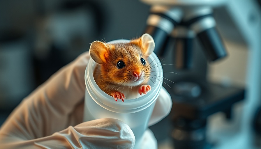 Bi-paternal mice in a laboratory setup, detailed close-up.