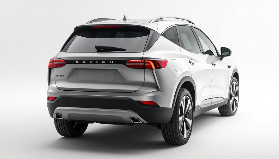 Lucid Gravity rear view highlighting sleek design.