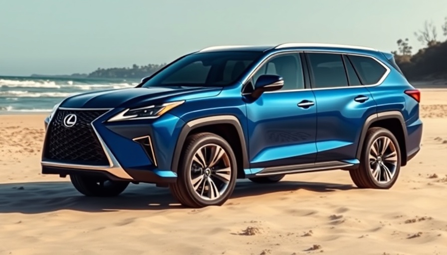 Lexus Surf LX Concept parked on a scenic beach.