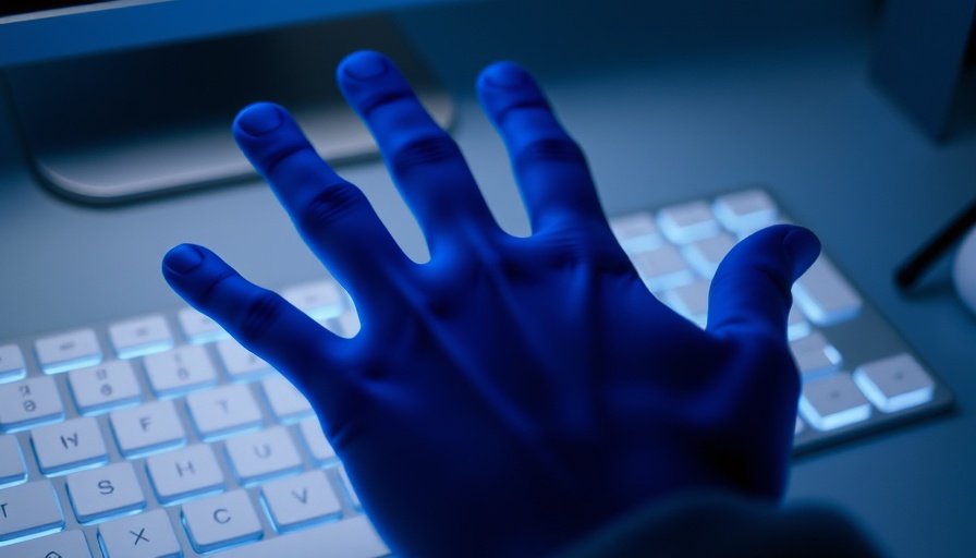 DeepSeek database breach concept with hand silhouette on keyboard.