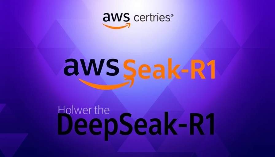 AWS blog graphic featuring DeepSeek-R1 deployment information.