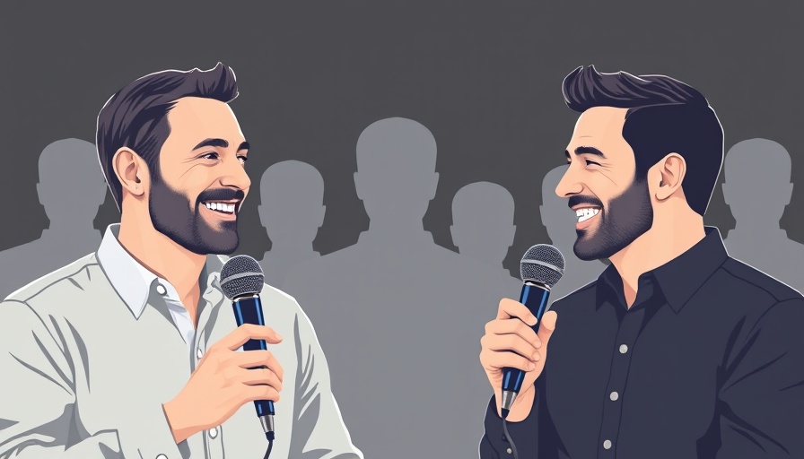Podcast hosts engaging in discussion for driver engagement podcast cover.