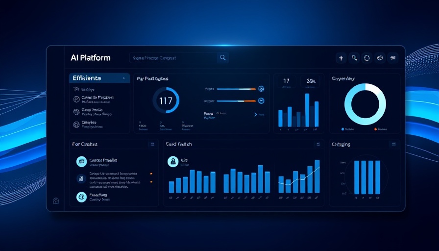 AI platform dashboard with sleek design and features.