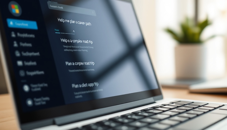 Close-up of Microsoft Copilot interface on a laptop screen.