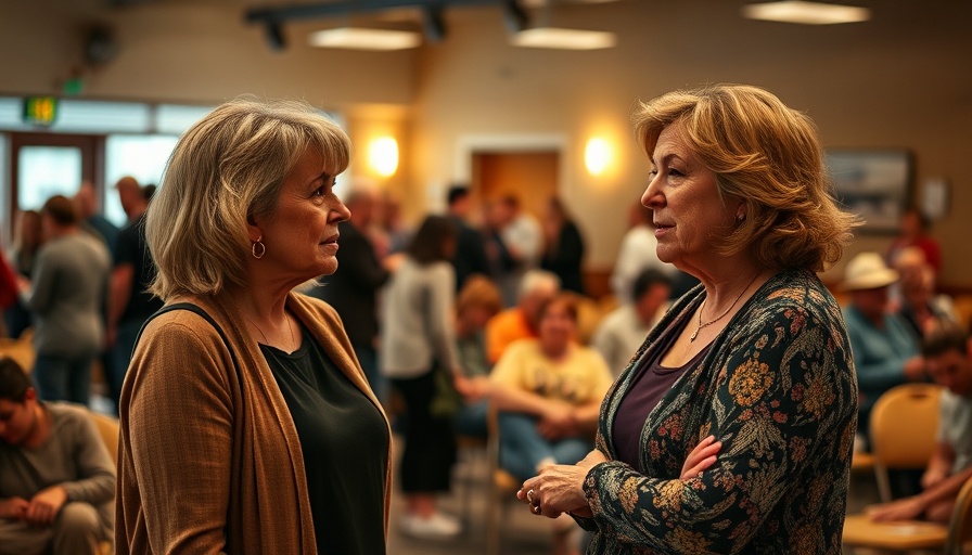 Women discussing at community center during Trump Administration event