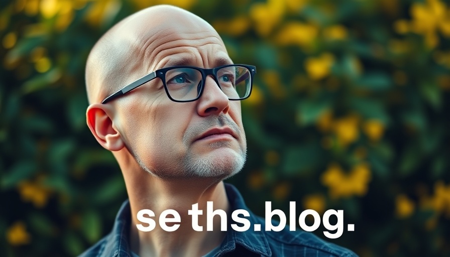 Thoughtful bald man in glasses, vibrant background, direction of progress.
