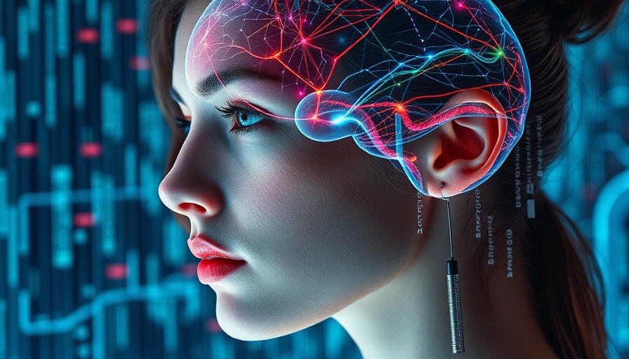 Futuristic digital brain with codes, identity fraud concept