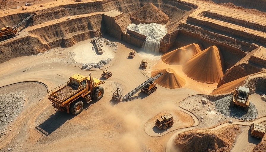Aerial view of mining operation demonstrating operational excellence