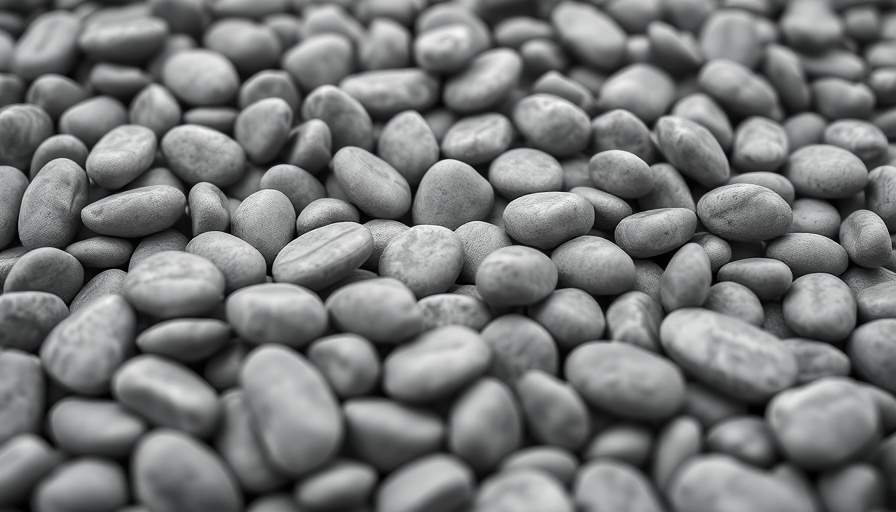 Smooth grey pebbles arranged in a calm minimalist design.