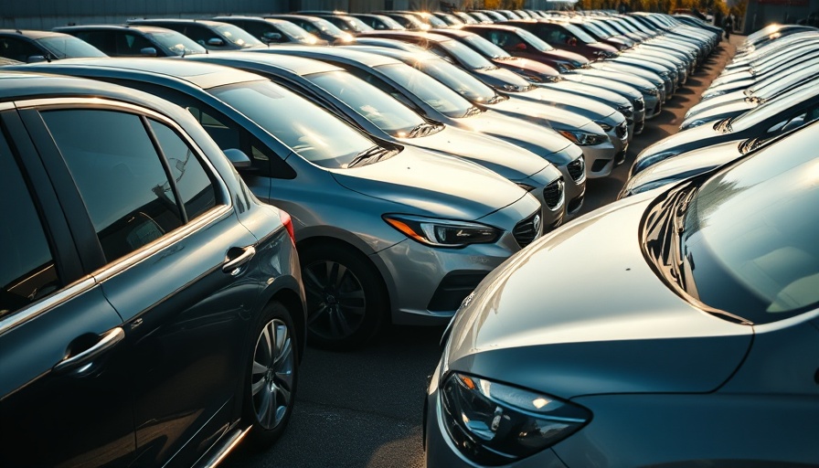 Row of parked cars illustrating negative equity impact.
