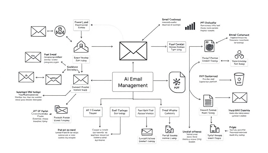 AI in email management flowchart with PDF extraction steps.