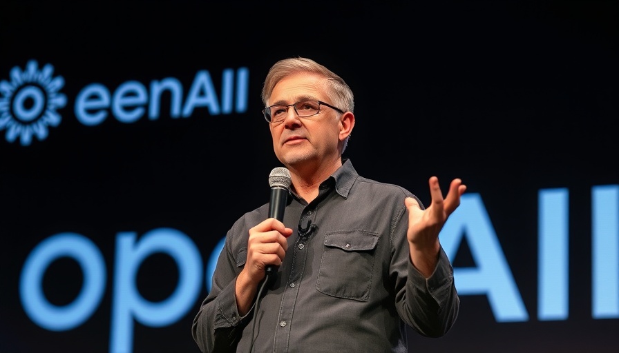OpenAI development event speaker on stage.