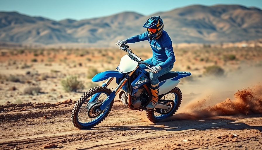 Motocross rider at AIMExpo dealer event in Las Vegas.