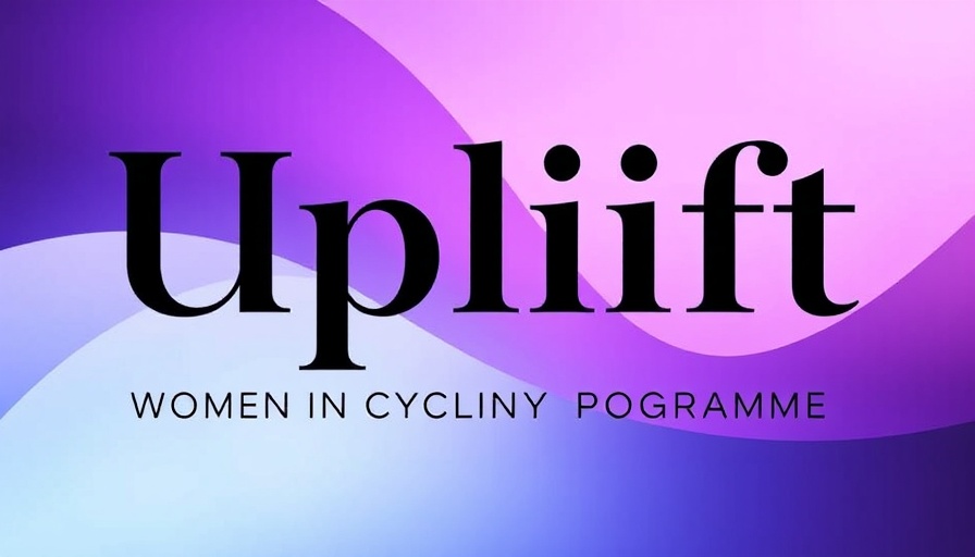 Women in Cycling mentorship program gradient background.