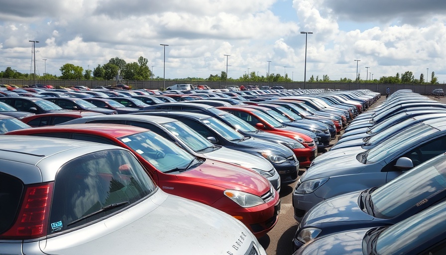 Row of parked cars representing CACC originations.
