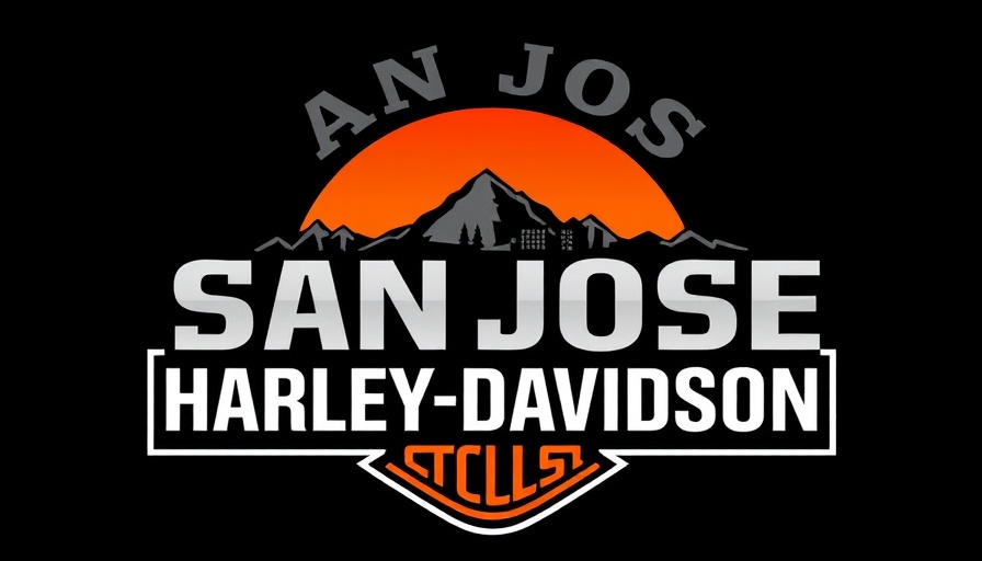 San Jose Harley-Davidson logo with sunset and city skyline