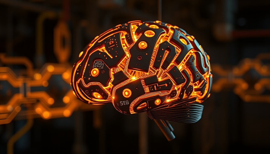 Futuristic brain with circuits in tech setting, highlighting data integrity frameworks.