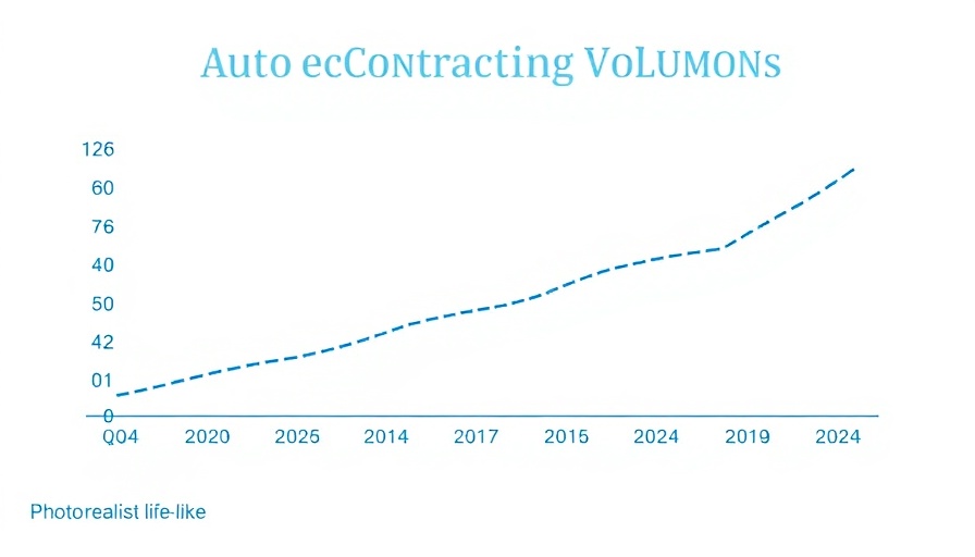 Digital transformation chart showing eContracting growth over years.