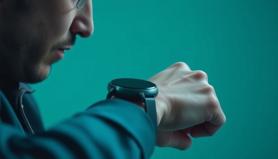 Close-up of person using smartwatch, biomimetic skin phantoms context.