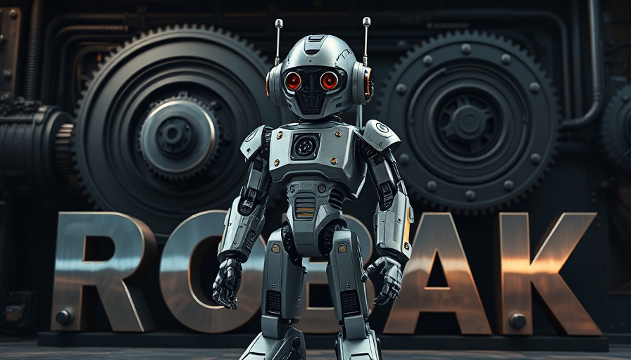Retro robot with gears in machine learning tools showcase.