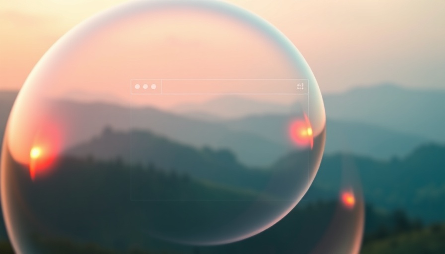 Mindful browsing concept with ethereal browser interface.