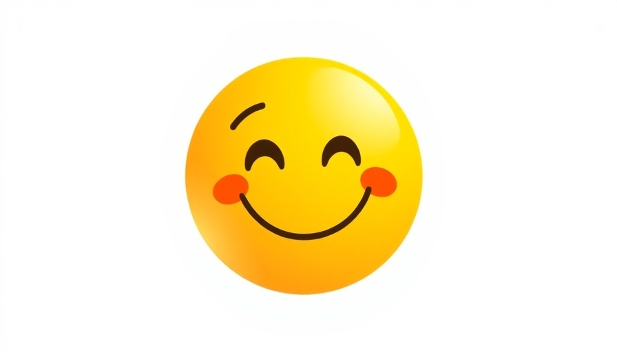 Smiling emoji with cheerful expression