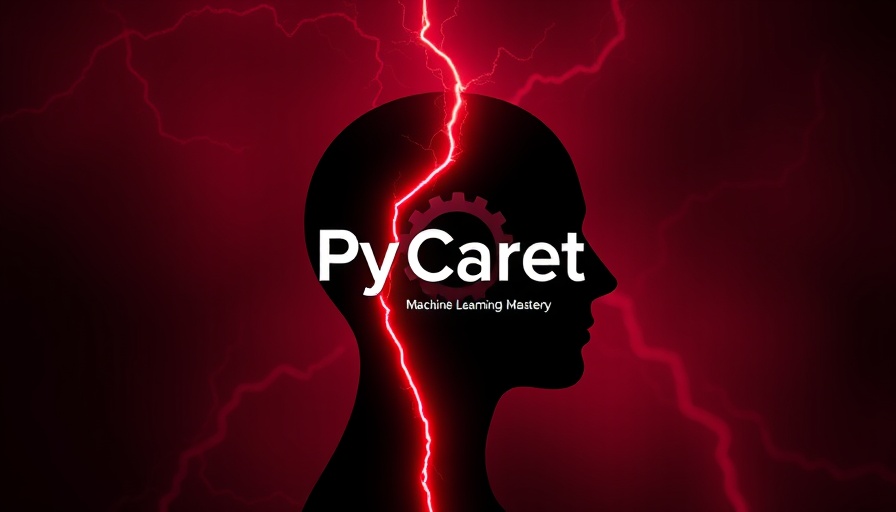Vivid PyCaret logo with red lightning, Automated Feature Engineering concept.