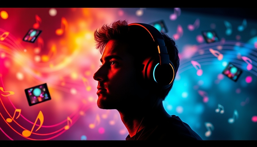 Abstract concept of vibrant personalized music videos.