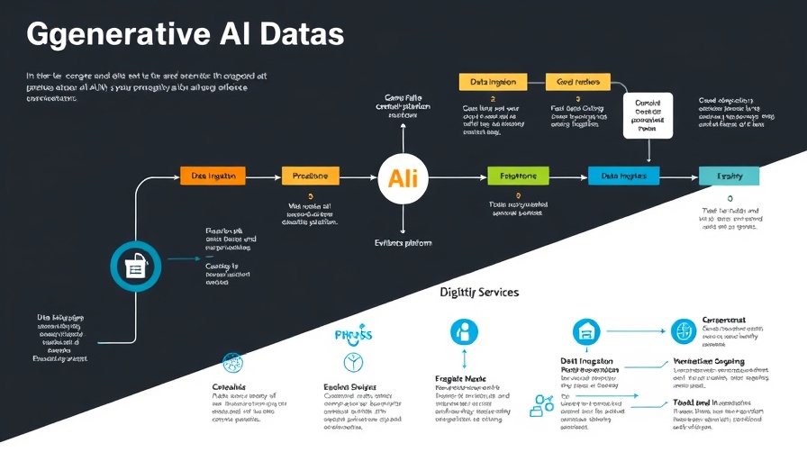 Diagram of generative AI illustrating data ingestion and evidence processes.