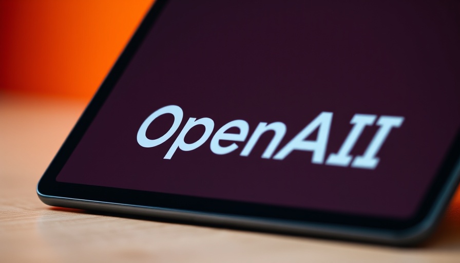 OpenAI logo displayed on a tablet screen, emphasizing data residency.