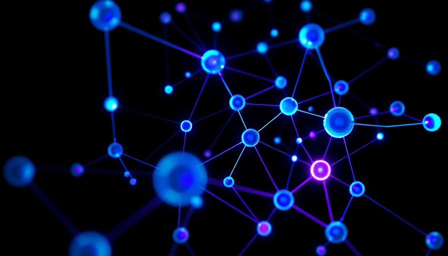 Colorful network graph in Power BI style with connected nodes.