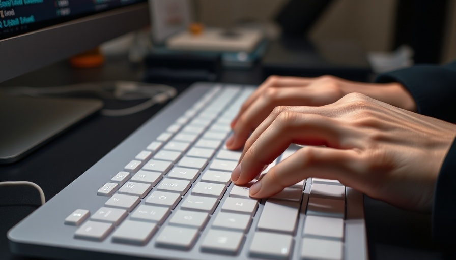 Hands typing with code overlay; highlighting cybersecurity costs.