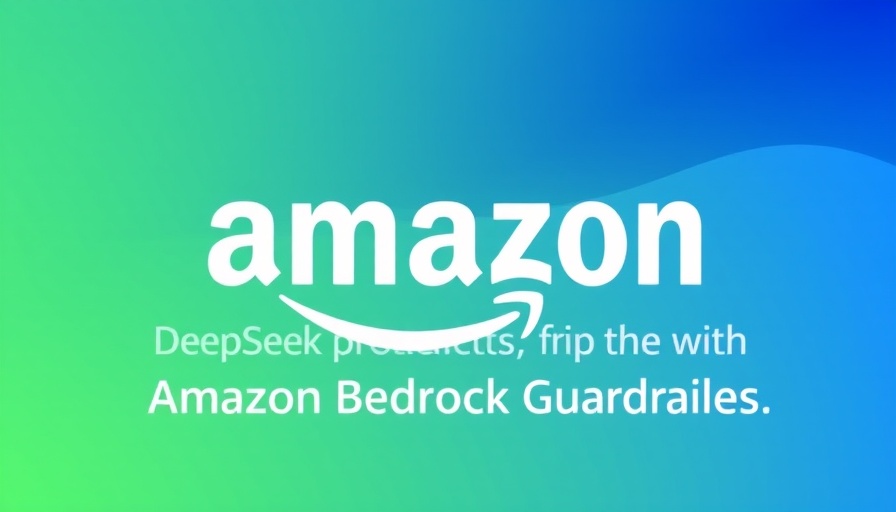 Amazon Bedrock Guardrails text on gradient background with AWS logo.