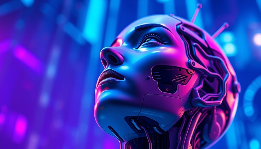 Futuristic humanoid face with circuitry, representing AI datasets.