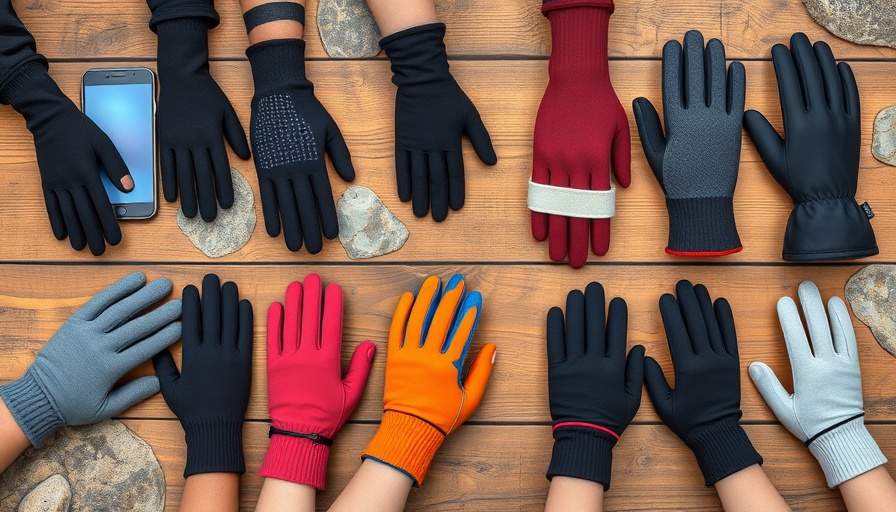 Multiple touchscreen gloves with smartphone interaction.