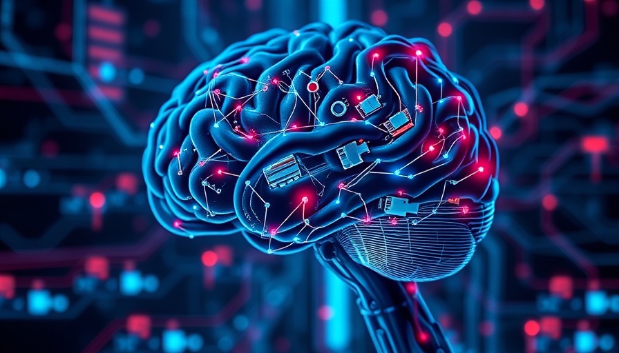 Abstract AI brain with circuits, representing metacognition in AI.