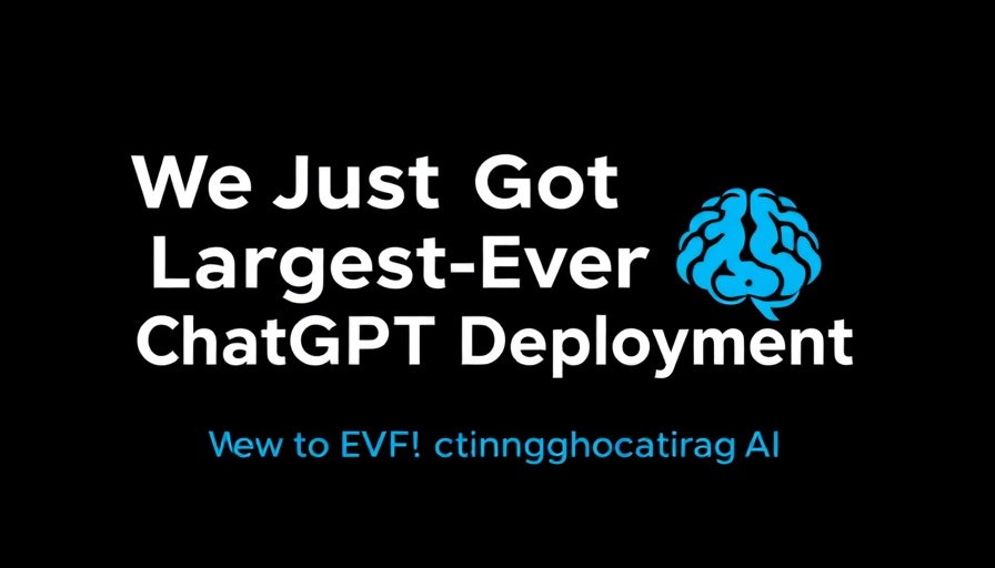 AI in Education: Largest ChatGPT deployment announcement on black background.