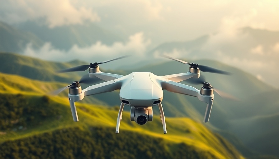 Ukrainian drones flying over misty landscapes