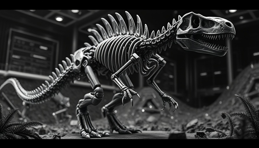 Futuristic robotic dinosaur blending paleo-inspired robotics design.
