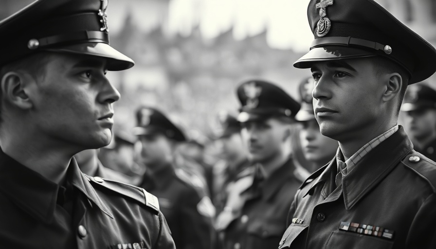 BadPilot cyber threats, military personnel in solemn ceremony, black and white.