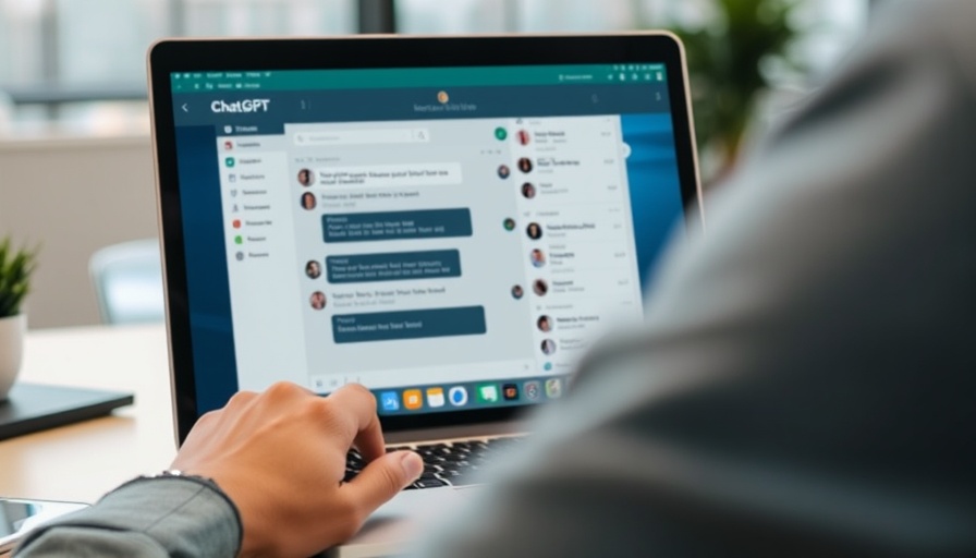 Person interacting with ChatGPT interface on laptop