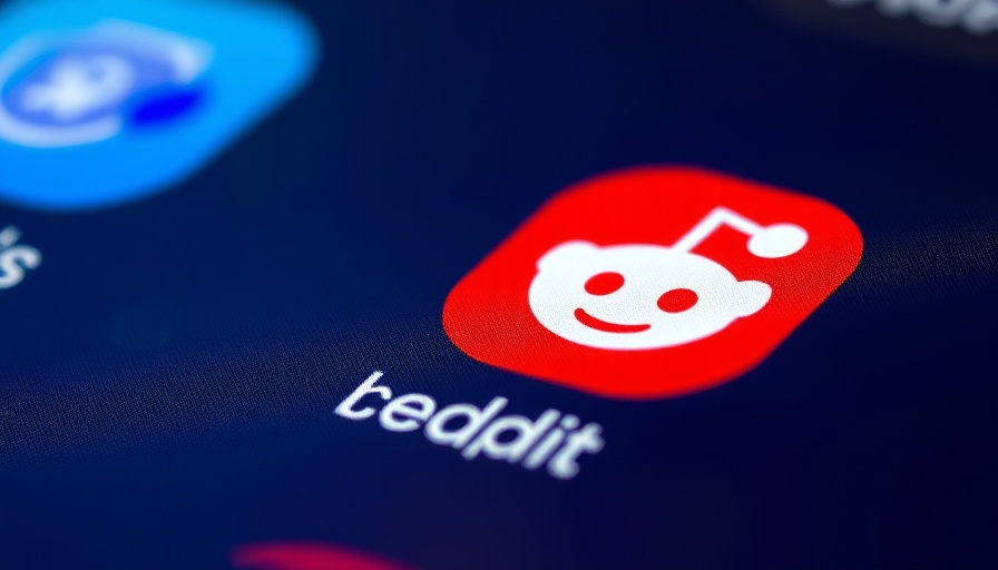 Close-up of Reddit app icon on screen related to AI Licensing