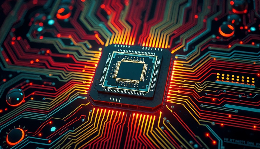 Quantum Computing concept with a futuristic digital matrix.