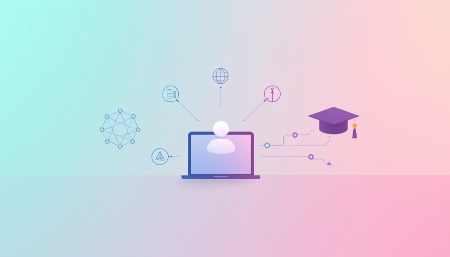 AI-based tutoring in India represented with educational icons.