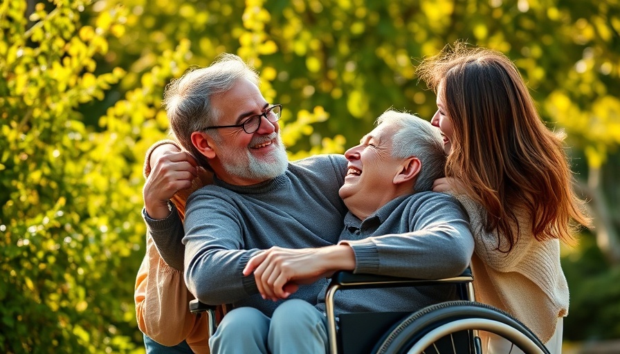 Family affection outdoors, love and support in nature setting.