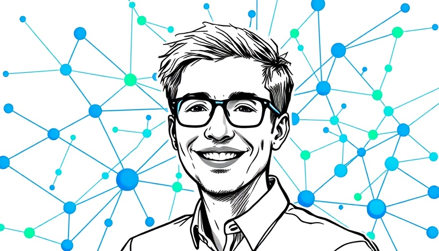 AI ethics and technology transformation podcast cover illustration.