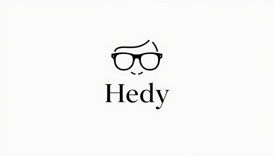 Minimalist AI Meeting Assistant Hedy logo with line art and text.