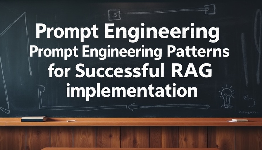 Chalkboard text about successful RAG implementations.