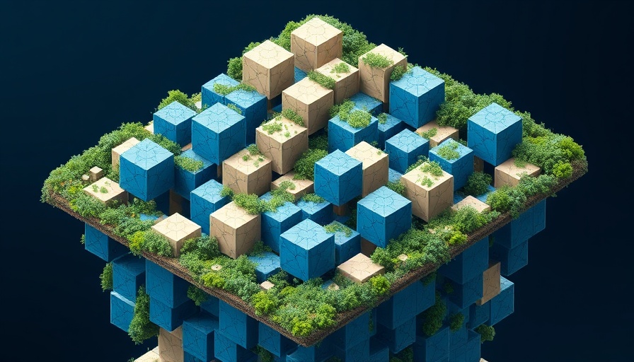 Abstract geometric representation of carbon capture in Southeast Asia.
